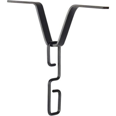 Adaptateur de chaîne de Pluie pour gouttières Adaptateur de chaîne de Pluie en Forme de V Noir avec Crochet en Forme de S,Clips de chaîne durables Noirs pour Toute gouttière de Taille (1/5)