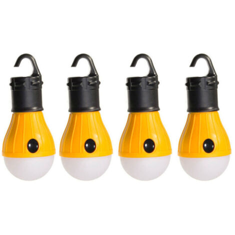 Ampoule pour tente de camping, équipement de camping, convient pour le camping, la randonnée et les excursions en autonomie, crochet jaune (1/5)
