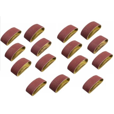 Bande Abrasive 100 x 610 mm, Bandes Abrasives Mixte (3x grains 80/120/150/240/400) pour Ponceuses à Bande(15 pièces ) (1/5)