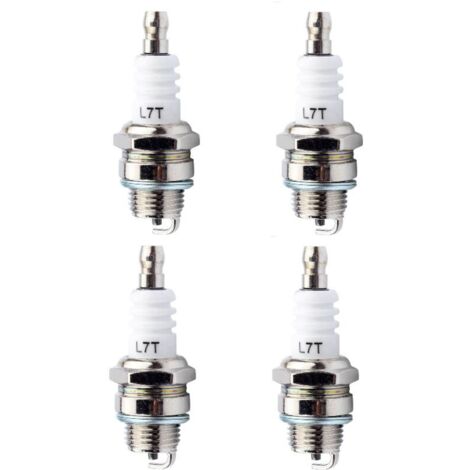 Lot de 4 bougies d'allumage L7T Universelles de Rechange l7t Bougie Tronconneuse Bougie D'allumage Remplacemen pour Tondeuse à Gazon Moteurs à 2 Temps (1/5)