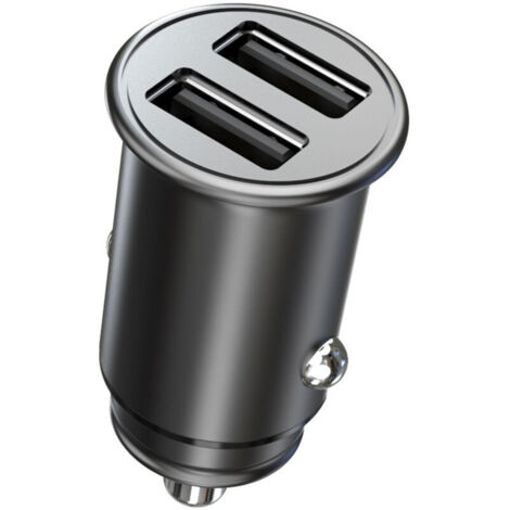 Chargeur Allume Cigare USB, Ultra Compact USB 24W/4.8A Chargeur de Voiture, en Alliage d'Aluminium Charge Rapide Chargeur Voiture pour iPhone 14/14 Plus/14 Pro Max, iPad, Samsung Galaxy S22 (1/4)