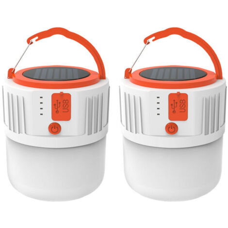 Lampe de camping rechargeable à énergie solaire, pour l'extérieurdirigéLampe de camping, lampe de tente d'urgence, blanche, taille moyenne.vingt-quatrelampe,2Article (1/5)