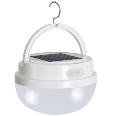 Lampe solaire, ampoule rechargeable, lampe solaire champignon portable et étanche pour le camping, blanche (1/5)