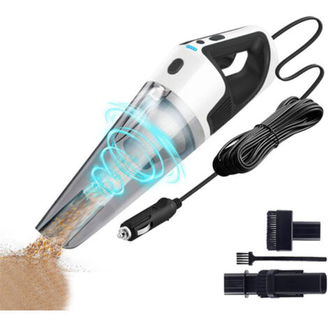 Aspirateur de voiture portatif, 9000 Pa, avec câble de 3,8 m , Noir et blanc (1/5)