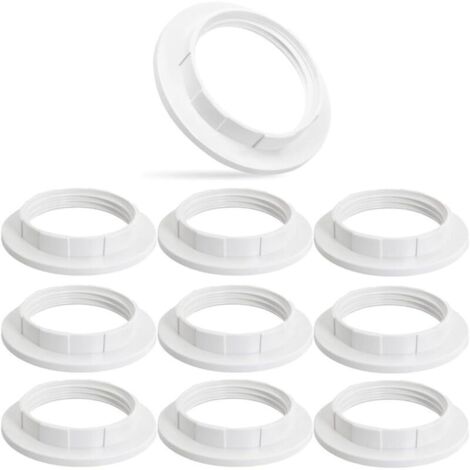 10 Pcs Bague De Abat Jour à Vis e14, Douille e14, Adaptateur Abat Jour e14,Abat Jour Lampe Chevet e14,Abat-Jour Anneau Convertisseur,Anneau Réducteur Pour Abat-Jour,Pour Table Bureau Lampadaires (1/5)