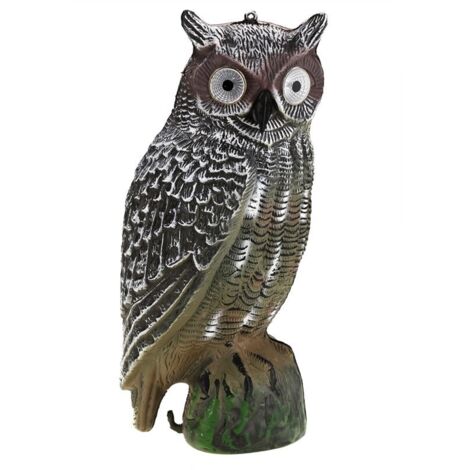 Appât à hibou solaire pour la chasse aux oiseaux, répulsif anti-nuisibles, décoration de jardin avec yeux lumineux (1/5)
