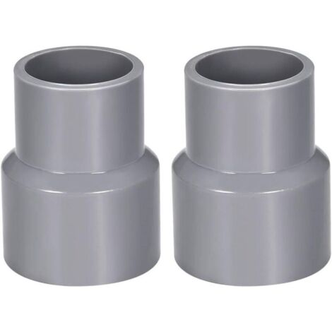 40mm X 32mm Réducteur Tuyau PVC Raccord Couplage Hub DWV Gris 2Pcs (1/4)