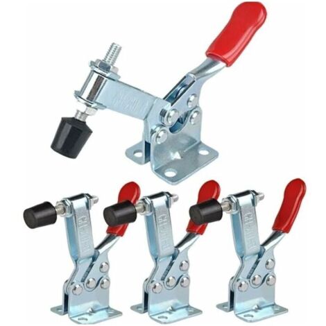 GH-201-B - Lot de 4 sauterelles à serrage vertical avec base horizontale - Capacité 90 kg (1/5)