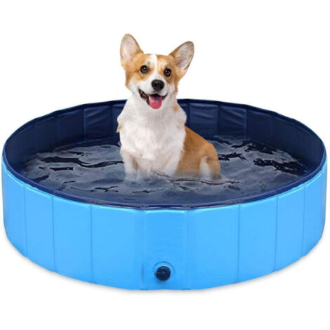 Piscine gonflable pour chien 80 x 20 cm – PVC résistant aux rayures – Baignoire pour animaux d'intérieur et extérieur (1/5)