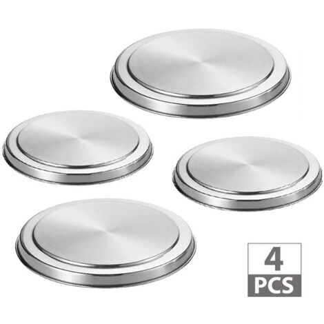 4 PièCes SéRies Couvercles de Plaque de Cuisson en Acier Inoxydable Plaque de Cuisson de Protection de CuisinièRe SupéRieure Ensemble Ustensiles 17/21 CM Accessoires de Cuisine (1/5)
