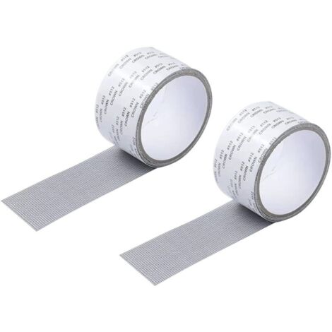 Réparation Fenêtres Ruban Adhésif Kit de Réparation de Patch D'écran Ruban Adhésif en Fibre de Verre Ruban Adhésif Réparation de Porte pour Porte Moustiquaire Déchirures Trous Kit de Réparation,2Pcs(G (1/5)
