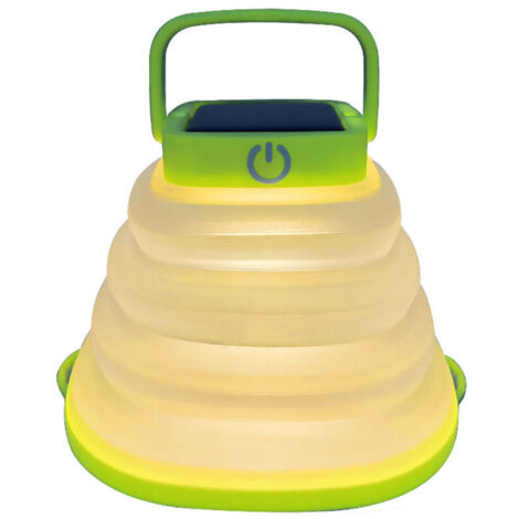 Lampe de camping pliable portable à énergie solaireétanche USBLampe de camping rechargeable suspendue, lumière jaune (1/5)