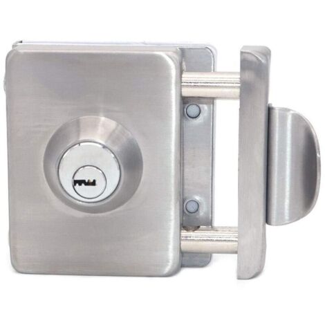 Serrure pour porte en verre double , acier inoxydable,crochets de porte ouverts sans cadre pour un verre d'une épaisseur de 10 à 12mm (1/5)