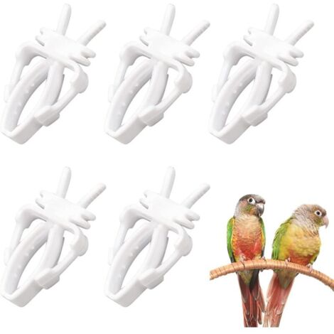 Pince à Fruits pour Oiseaux, Outil de Fruit de Perroquet Oiseaux, Porte-Nourriture pour Oiseaux, Mangeoire pour Cage à Oiseaux, Mangeoire À, Mangeoire à Oiseaux pour Cage à Oiseaux, 5 pièces (1/5)