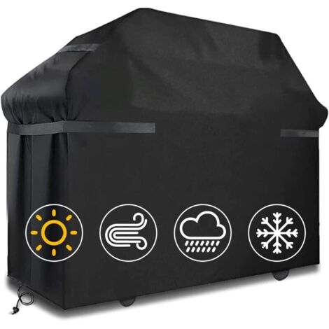 Housse de barbecue étanche 145 x 61 x 117 cm – Tissu Oxford 420D résistant aux intempéries – Protection UV – Avec sangles et sac de rangement (1/5)