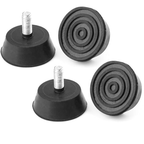 Pieds réglables en caoutchouc pour meubles – Lot de 4 – Diamètre 32 mm – Absorption des chocs – Installation rapide (1/5)