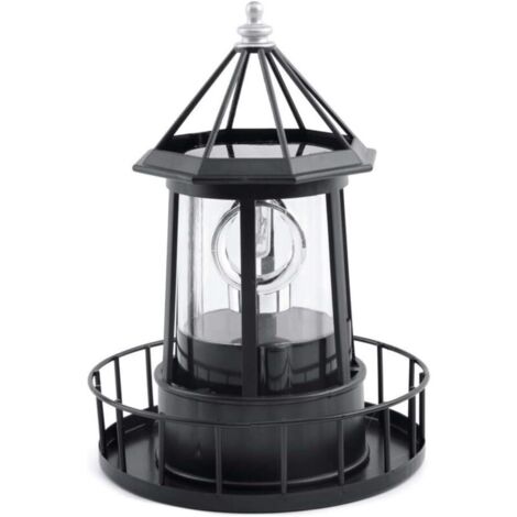 LED Lampe de Phare rotative Solaire Lanterne de décoration extérieure de jardin pour Pathway Patio Yard (1/5)