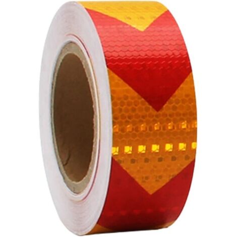 25M×5CM Ruban Réfléchissant,Réflecteur Ruban Adhésif De Sécurité pour Flèche Orientation, Auto-Adhésif Ruban De Sécurité-Bande D'avertissement Visible pour Véhicules, Vélos, Extérieur (1/5)