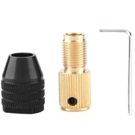 Mini Mandrin Auto-serrant, Mini Mandrin de Perceuse à Perceuse Électrique Capacité de Serrage 0,3 à 3,4 mm (3.17MM Trou), Accessoires de Mini Perceuse Électrique Collet, pour Arbre de Moteur (1/5)