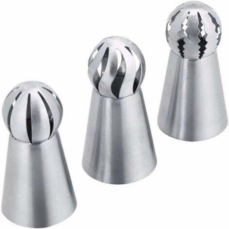 3pcs Douilles Pâtisserie, Poche à Douille Accessoires de Décoration en Acier Inoxydable 304 - Décoration de Gâteaux pour Tarte, Biscuit, Pâtisserie, Bonbon, Gâteau, Cupcakes et Cookies (1/5)