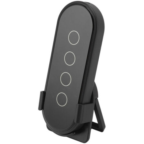 Pour Tuya pour ZigBee Commutateur de maison intelligente sans fil avec télécommande 4 bandes 12 scènes Noir (1/5)