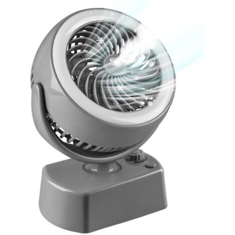Ventilateur Bureau Sans Fil, Ventilateur Brumisateur Portable, Ventilateur De Table Rechargeable, Ventilateur De Bureau Silencieux Usb, Mini Ventilateur Humidificateur Veilleuse A Pile Voyage (gris) (1/5)