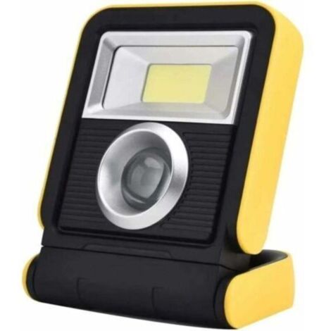 Lampe de travail LED solaire rechargeable par USB, adaptée à une utilisation en extérieur - lanterne LED COB portable, jaune (1/5)