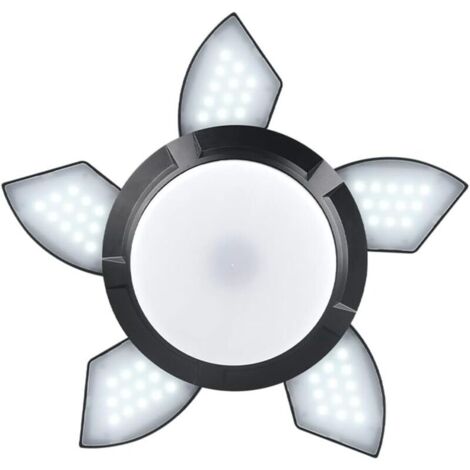 Luminaire de plafond déformable, lumière de garage LED, affichage de l'alimentation solaire, décoration de chambre, lampe de chargement USB, lumières télescopiques réglables pour entrepôt (1/5)