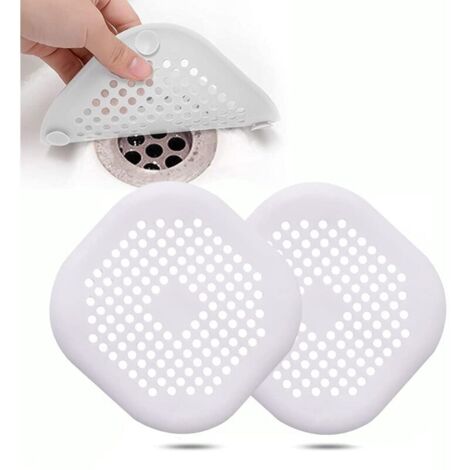 2Pcs Protection de Drain de Silicone, Filtre Evier de Cuisine avec Ventouse, Filtre de Couverture de Drain de Baignoire, Filtre D'éVier de Cuisine Et Salle de Bain. (1/5)