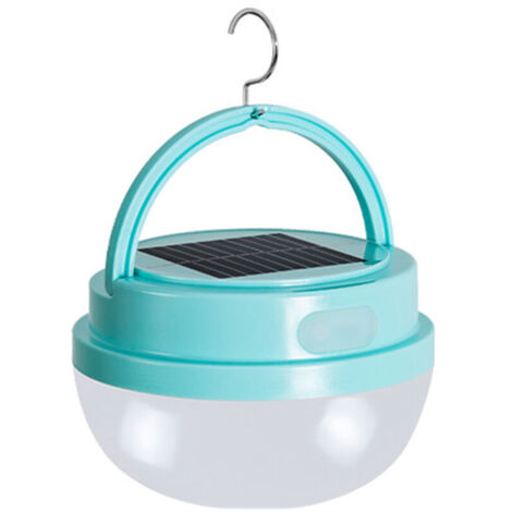 Lampe solaire, ampoule rechargeable, lampe solaire champignon portable et étanche pour le camping, vert clair (1/5)