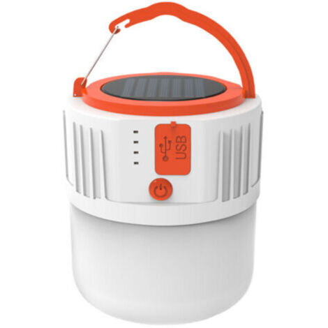 Lampe de camping rechargeable à énergie solaire, pour l'extérieurdirigéLampe de camping, lampe de tente d'urgence, blanche, taille moyenne.vingt-quatrelampe (1/5)