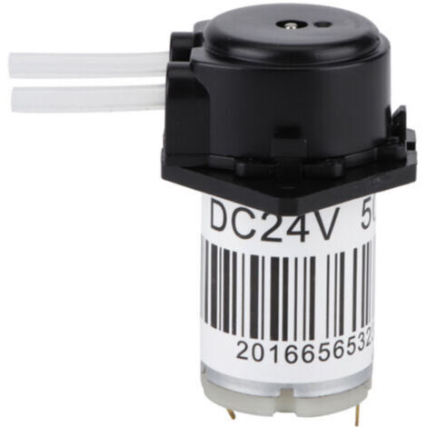 Pompe péristaltique noire, plate et mini avec tube en silicone, pompe à eau auto-amorçante adaptée à l'analyse en laboratoire (12V) (1/5)