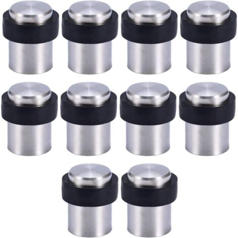 10 X Butoir de Porte de Sol 4.5 cm en Acier Inox Arrêt de Porte Butoir Bloque Porte (1/5)