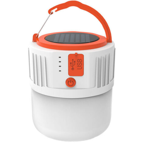 lampes solaires de camping dirigéLampes de campingRechargeable, blancvingt-quatreLampe solaire [avec fonction de batterie externe intégrée] (1/5)