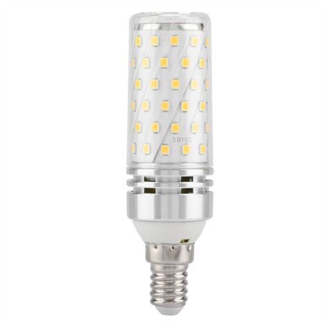 Ampoule LED E14 16W blanc chaud en forme d'épi de maïs, AC85-240V, alliage argenté (1/5)