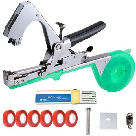 Machine à Relier Les Plantes Outils de Ruban adhésif pour Plantes de Jardin Tapener - Outil de Ruban de Jardinage avec Rubans, agrafes en S et Lames de Rechange, Machine à Relier (1/5)