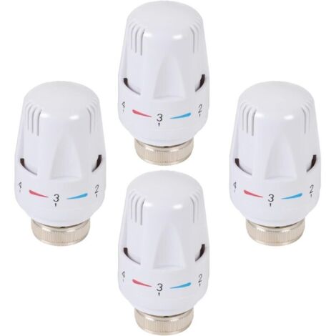 4PCS Tete Thermostatique Robinet Thermostatique Radiateur Tête de Remplacement de Vanne de Radiateur Valve de Radiateur Thermostatique M30 x 1,5 Tete Thermostatique Radiateur pour Maison Bureau