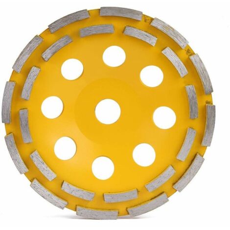 180mm Disque de Meulage Disque Diamant à Meuler Béton à Double Rangée Brique Coupé pour Meuleuse d'angle (Diamètre intérieur : 22.23 mm) (1/4)