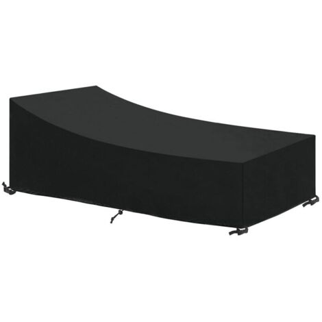 Housse Transat 200x75x40/80cm Housse pour Chaise Longue Exterieur Housse Bain de Soleil Impermeable Housse de Protection pour Transat de Jardin, Coupe-Vent, Anti-UV (1/5)