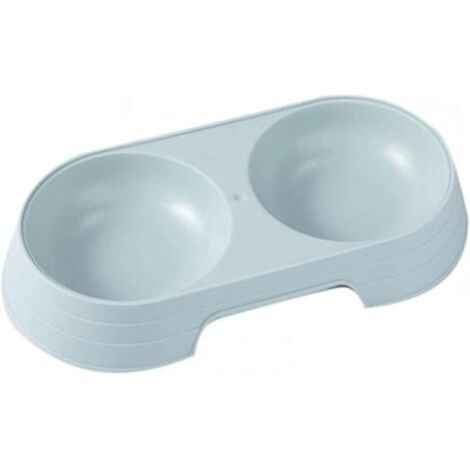 Bol pour Animaux de Compagnie Nouveau Style Plats pour Animaux de Compagnie Durable Couleur Solide Double Bol Distributeur de Nourriture pour Chat pour Petits Animaux de l'intérieur Produits (1/5)