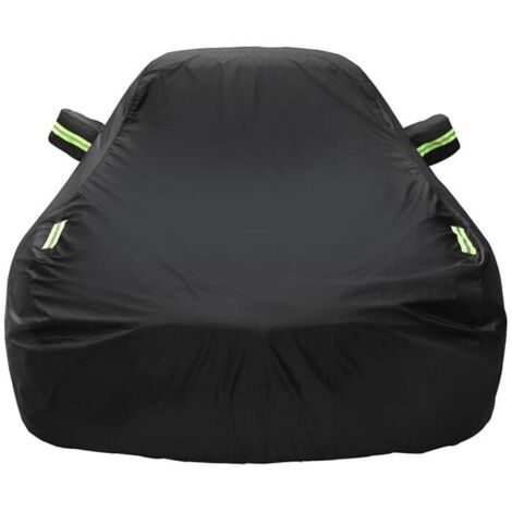 Bâche pour Voiture 540x175x120cm housse de voiture exterieur Housse de voiture imperméable contre le soleil Anti-UV Poussière de neige bache voiture Berline Noir XL (1/5)