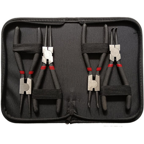 Lot de 4 pinces à circlips 7 pouces – Acier au chrome vanadium – Poignées antidérapantes – Pour installation et retrait de ressorts (1/5)