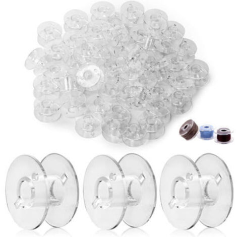 100 Pcs Canette Machine a Coudre Bobines pour Machine à Coudre Canette Plastique Canettes Machine à Coudre pour Brother Singer Kenmore Janome la Plupart des Machines à Coudre (1/5)