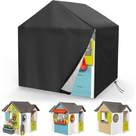 Bache Cabane de Jardin pour Enfant 145x145x160cm, Housse pour Maison Enfant Exterieur, Tissu Oxford Imperméable, Résistant aux UV Et à La Poussière, Bache de Cabane Enfant Exterieur
