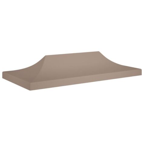 Toit de tente de réception pour belvédère de jardin,Résistant aux UV 6x3 m Taupe 270 g/m² -43196 (1/5)