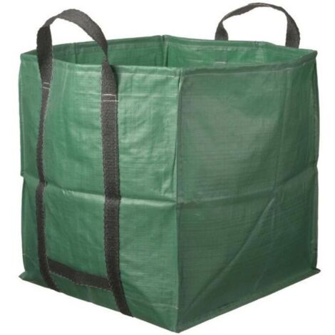 Grand sac de jardin 252L 60x60x70cm - Sac poubelle extérieur ultra-résistant - Tissu déchirure/UV/pluie - Square Garden - Vert (1/5)