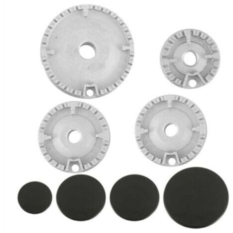 Kit Remplacement 8 Couronnes Brûleurs Gaz pour Plaques Cuisson et Fours Capuchons Flamme Universel (1/4)