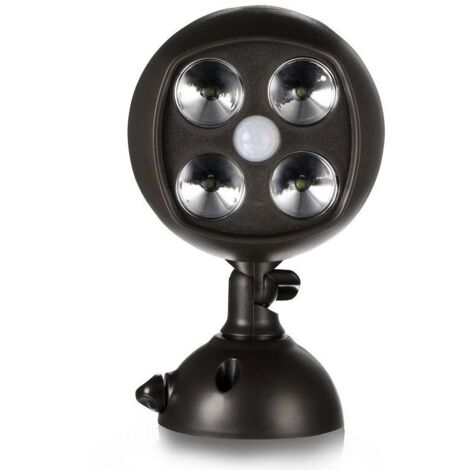 Projecteur à détecteur de mouvement LED étanche IPX5 – 6W 660 lumens – Installation sans fil pour escaliers et jardins (1/5)