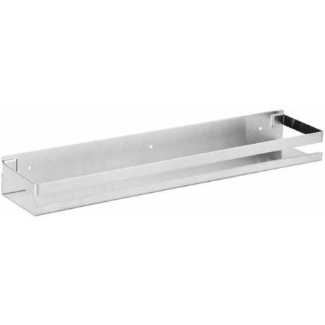 Étagère à épices murale, étagère de rangement de cuisine en acier inoxydable, étagère de rangement suspendue, étagère à épices en acier brossé (50 cm) (1/5)