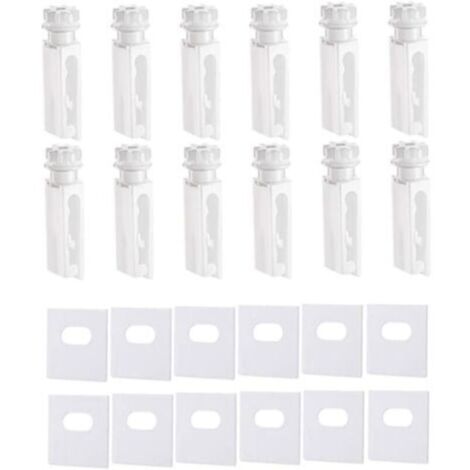 (12pcs )Tabs de Stores verticaux Clips de Remplacement de la Tige Brodés Blinds de réparation Vertical Kit Curtain Crochet (1/5)